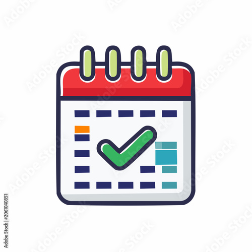 Calendar with Checkmark Icon