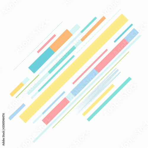 Abstract Geometric Pattern with Pastel Colored Stripes