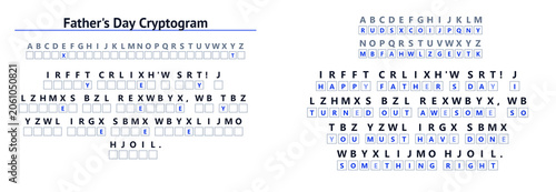 Canvas Print Father's Day Cryptogram