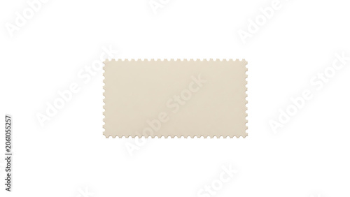 Beige Rectangle Stamp Illustration