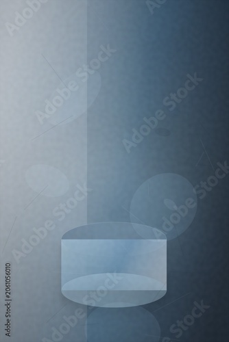 Abstract geometric background with cylinder and ovals