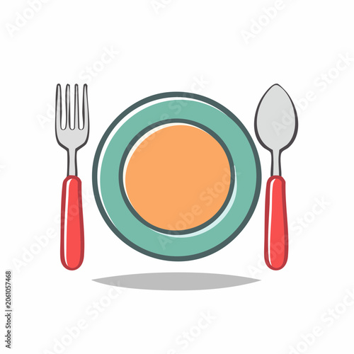 Plate with Fork and Spoon