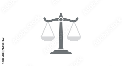 Foto Scales Of Justice Icon On A White Background