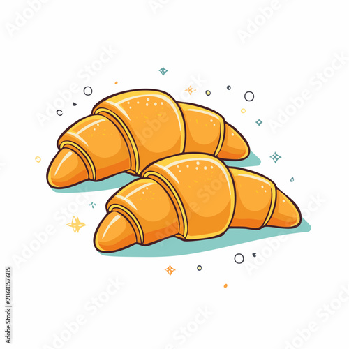 Two Delicious Croissants
