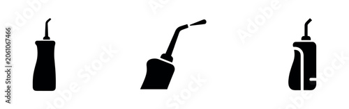 Photos Dental Scaler and Irrigation Tool Icons Set - Professional Dentistry