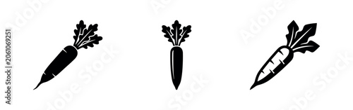 Foto Carrot icons set