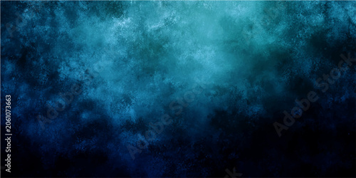 Fotografie Abstract dark blue and turquoise textured background with a grunge effect and atmospheric overlay, perfect for graphic design and creative projects