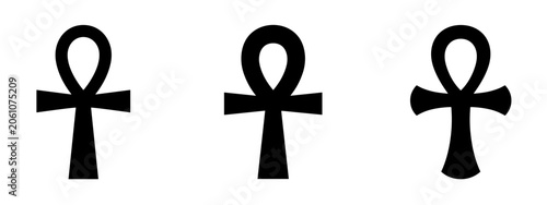 Obraz na plátne Ankh icon set