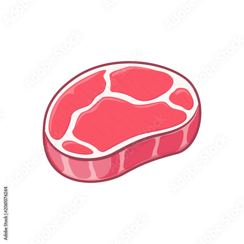 Raw Steak Illustration