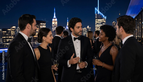 Rooftop Gala, Lots of fancy people
