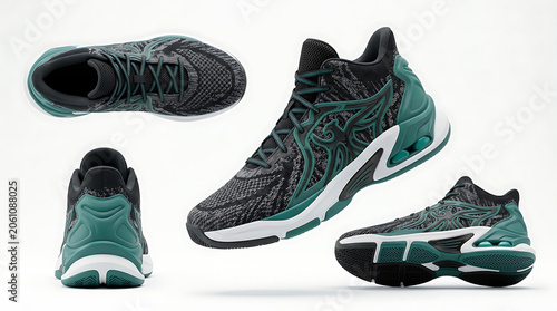Franz Wagner Wagner 2 Mid-Top Basketball Shoes Mockup | Premium German Eagle Footwear Display 8K