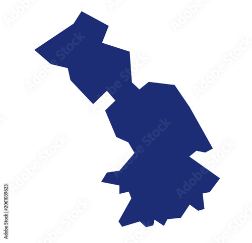Фотография Astrakhan Oblast: Professional Solid Dark Blue Flat Vector Map with All Administ