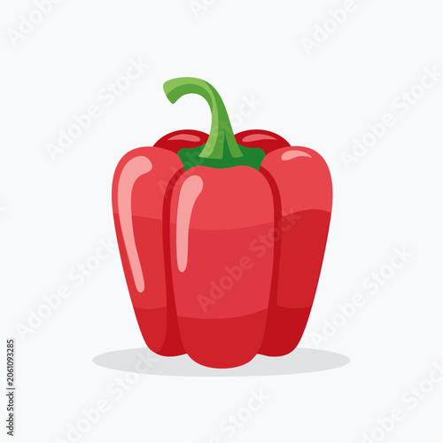 Red Bell Pepper Illustration