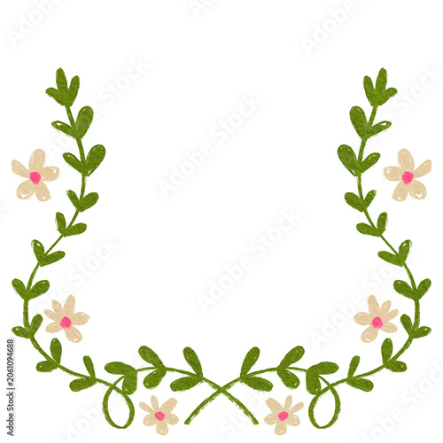Handdrawn Floral Wreath Illustration
