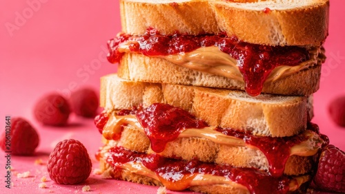 PBJ sandwich stacked
