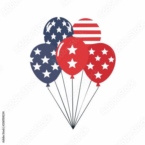 American Flag Themed Balloons