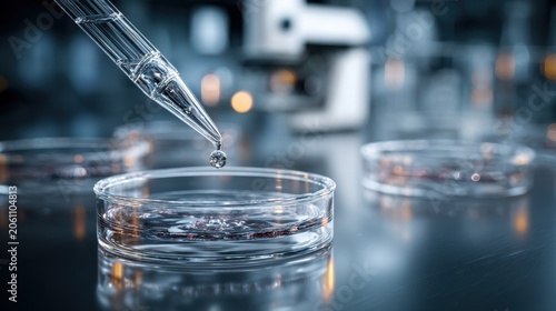 Lab work with petri dish