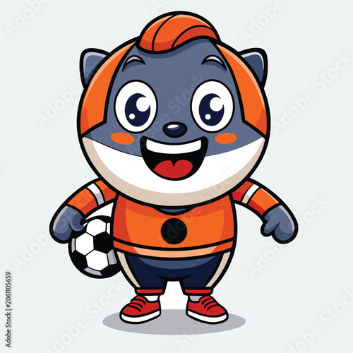 design logo vector cartoon character football mascot