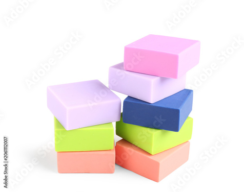 Different colorful rubber e...