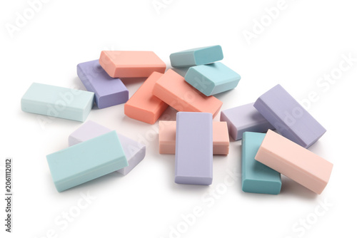 Different rubber erasers on...