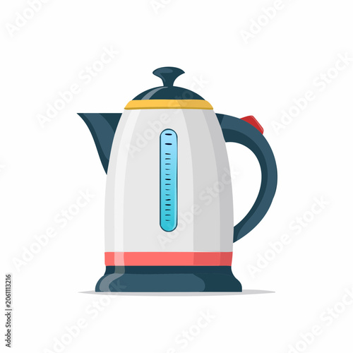 Modern Electric Kettle Illustration
