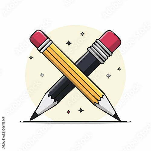Two Pencils Crossed