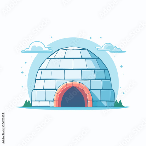 Cartoon Igloo Illustration