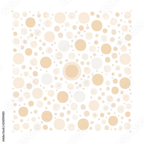 Abstract pattern of beige and cream circles and swirls