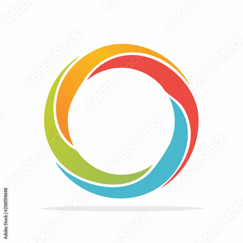 Colorful Swirl Circle Logo