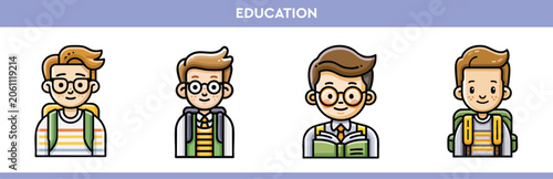 Friendly Education-Themed Avatars for Learning Platforms