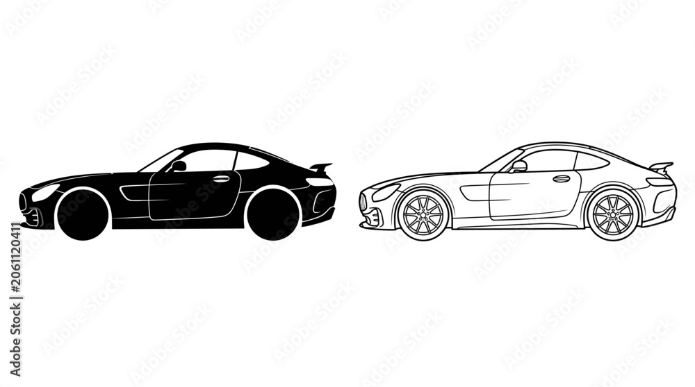 Obraz premium retro car vector