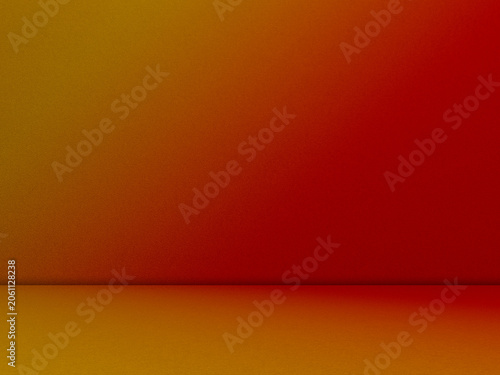 Yellow red orange gradient background studio concrete template rough blank summer loft gold color empty scene, platform empty scene wall floor grunge backdrop mockup stage show product.