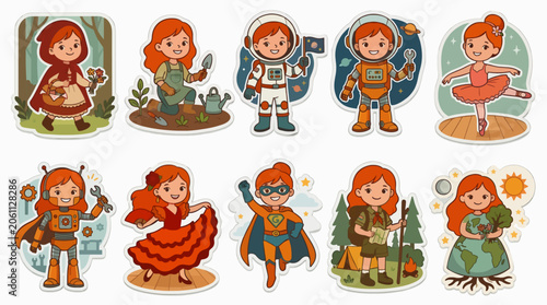 Diverse Character Illustrations Flat Design Vector Pack For Commercial Use