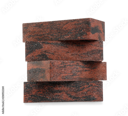 New bricks on white background