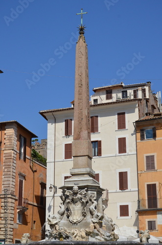 Pantheon Fountain, Fontana, in front of the Pantheon, Piazza della Rontonda, Rome