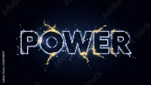 Power Word Text Energy Illustration