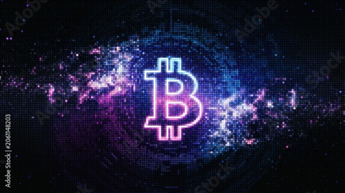 itcoin Currency Symbol Geometric Illustration