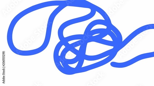 Scribble Line Animation – 4K Alpha Channel Seamless Loop