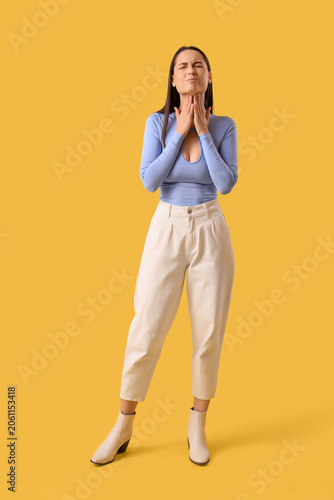Young woman suffering from ...