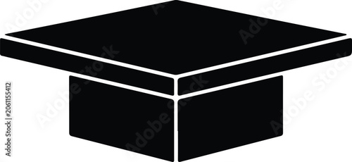 Bild auf Leinwand Silhouette vector academic cap for university graduation commencement ceremony d