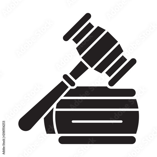Law Vector Glyph Icon Design