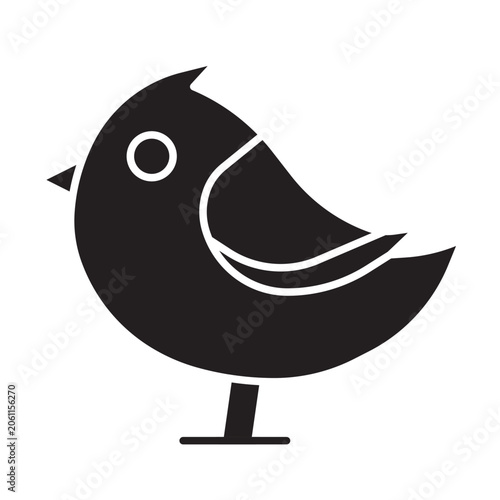 Bird Vector Glyph Icon Design