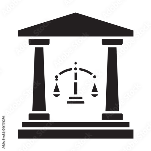 Court House Vector Glyph Icon Design