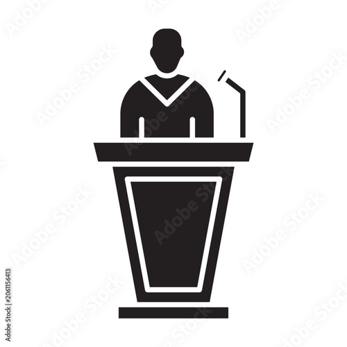 Congress Vector Glyph Icon Design
