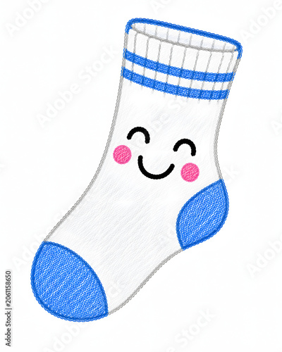 Red Christmas stocking isolated on a white background