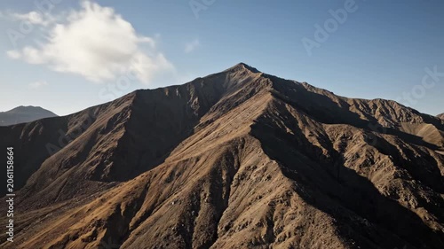 Panoramic view of natural scenery of mountains, time-lapse photography of plateau mountains