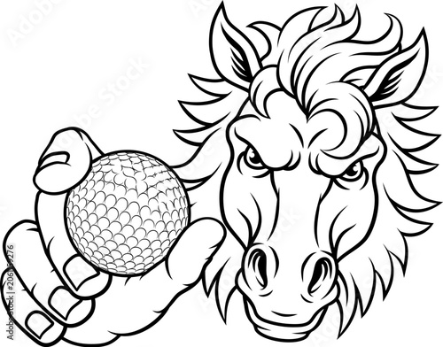 Horse Mustang Stallion Golf...
