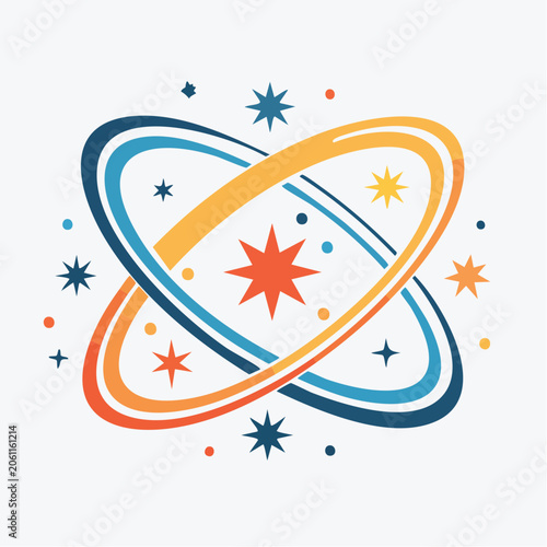 Abstract Swirling Rings and Stars