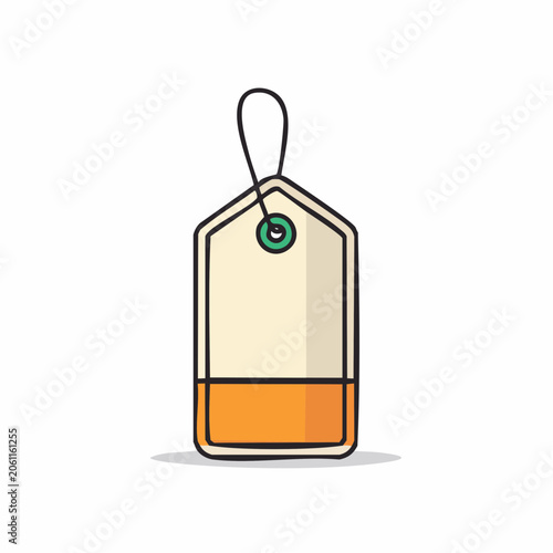 Blank Price Tag with String