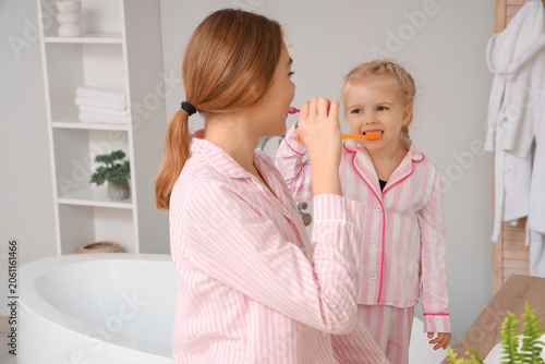 Young mother and her little...